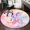 1pc My Little Pony Round Carpet, Office Chair Mat, NonSlip Rug for Home Decor, Seasonal Gift, Suitable for Office, Living Room