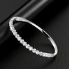 Pulsera de Acero de Titanio de Moda Europea y Americana para Mujer con Diamantes Microincrustados - Joyería de Acero Inoxidable que no Pierde el Color.
