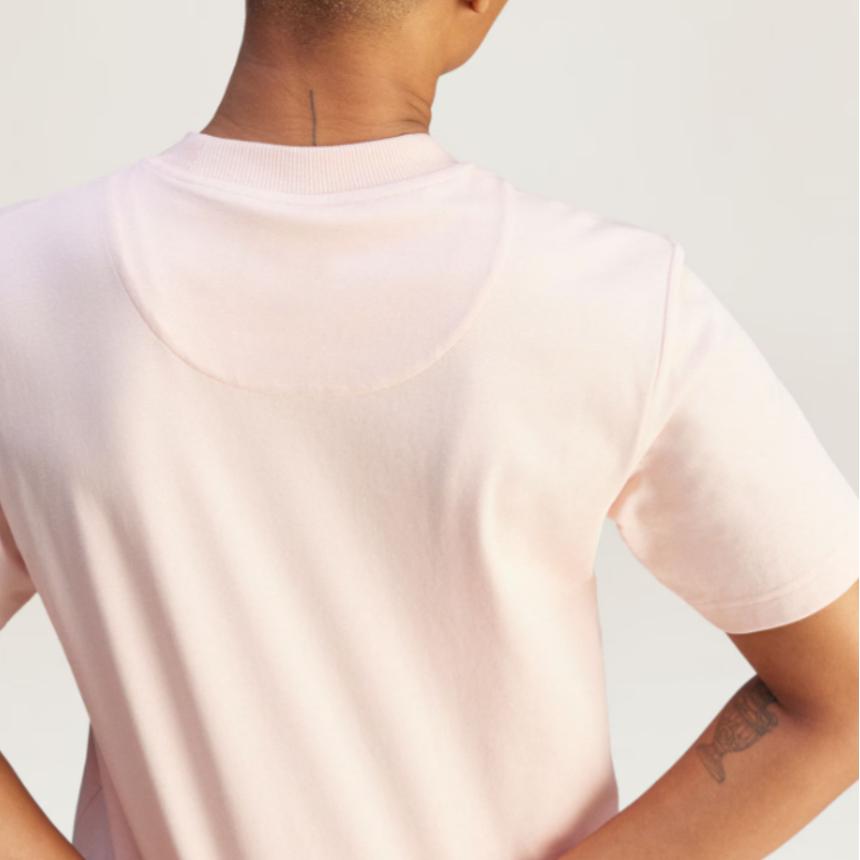 Adidas X Stella McCartney Collaboration Sportswear True Casuals Crew Neck Short Sleeve T-Shirt Women Tops Steam-Pink JI5163