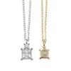 Super Shiny Princess Cut Moissanite Square Necklace, 1/1.5 Carat, Light Luxury Clavicle Chain, Elegant European & American Style Jewelry