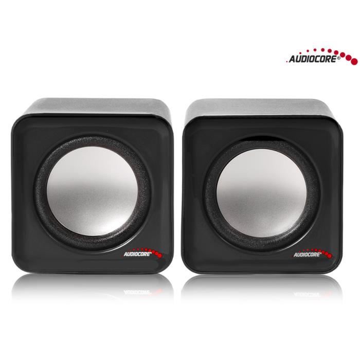 Haut-parleurs D'ordinateur Enceinte Audiocore AC870B 6W USB Noir