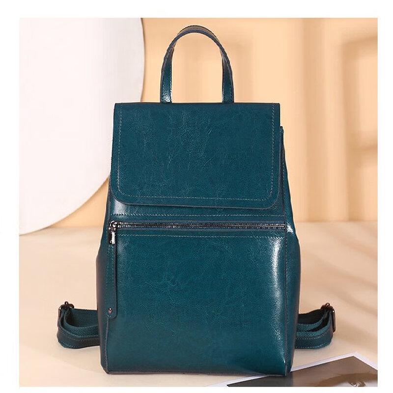 Женский винтажный рюкзак из вощеной кожи Aiyoyoyilian One Size