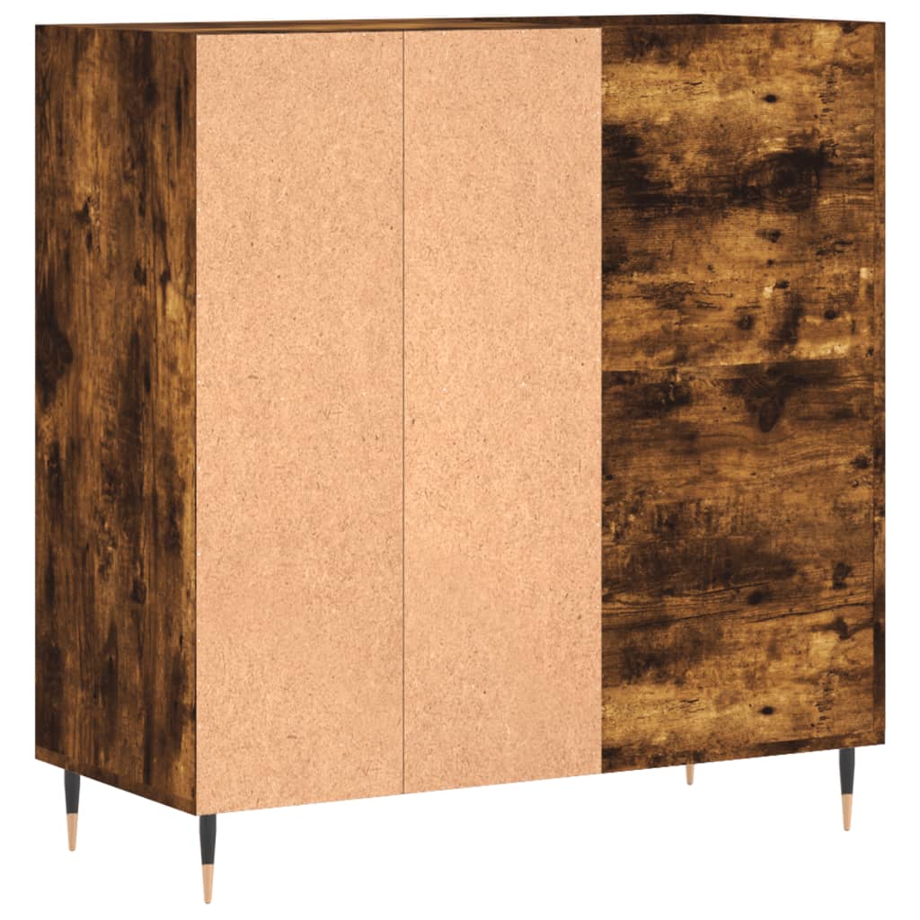 Record Cabinet Smoked Oak 84.5 x 38 x 89 cm Wood Based Panel