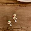 Zircon Christmas Tree Pearl Earrings for Women Light Luxury Drop Earrings Fashion Charm Zircon Christmas Gifts 2025 New In