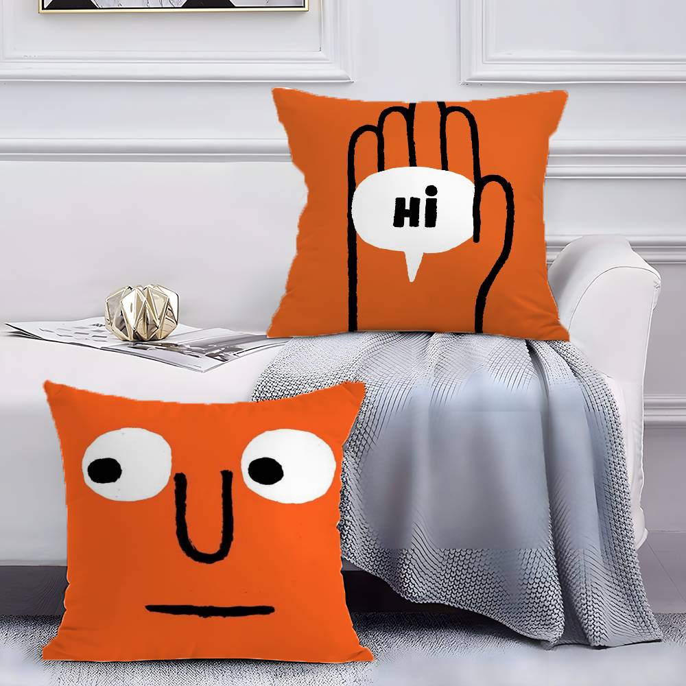 Fantasy Lustiger Stil Interessanter Kissenbezug Anti-Hausstaubmilben Kissenbezug Unsichtbarer Reißverschluss Seidig kurzer Plüsch Sofakissenbezug