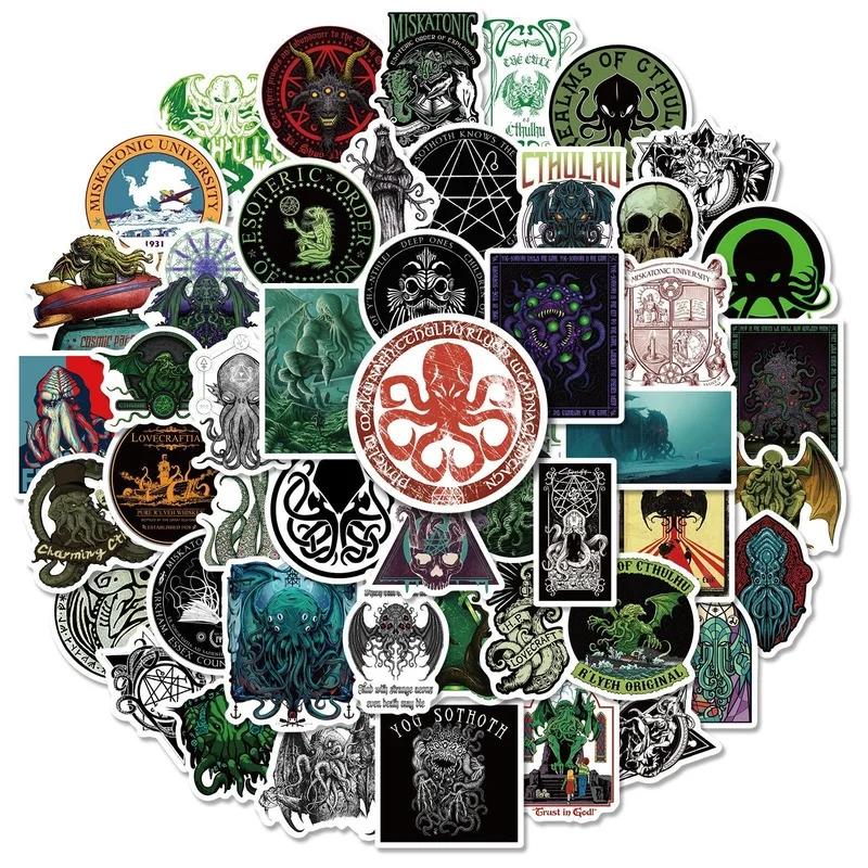 10/25/50 szt. Naklejki Horror Cthulhu Szkielet Winylowe Naklejki na Gitarę Laptop Telefon Bagaż Butelkę z Wodą Scrapbook Samochód Motocykl