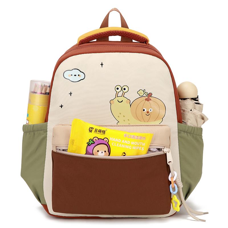 Children's Schoolbag Contrast Kindergarten Backpack Lightweight Backpack for Boys and Girls