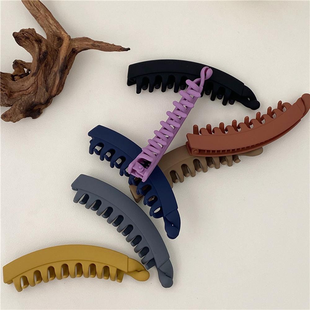 Gift Fashion Frosted Hairpins Solid Color Ponytail Holder Hair Clips Hair Claws Banana Clip