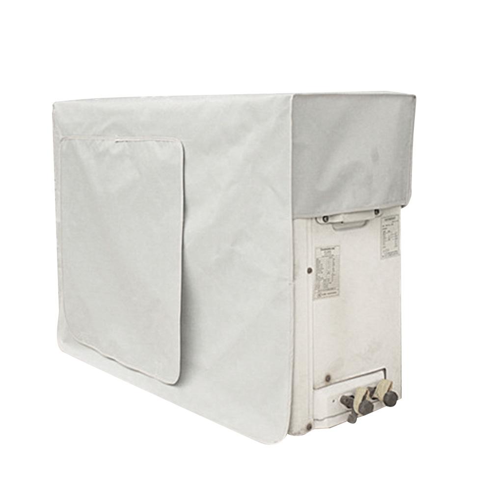 Funda para Unidad de Aire Acondicionado Exterior 78x55x28cm Gris Tela de Poliéster Impermeable Protección Fácil Limpieza Aire Acondicionado