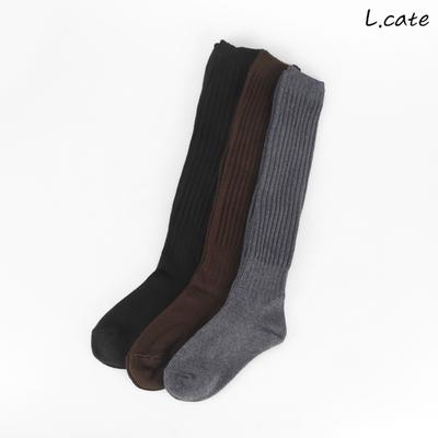Elkate Women's Socks LYSC001 Women's Plain Knit Knee Socks
