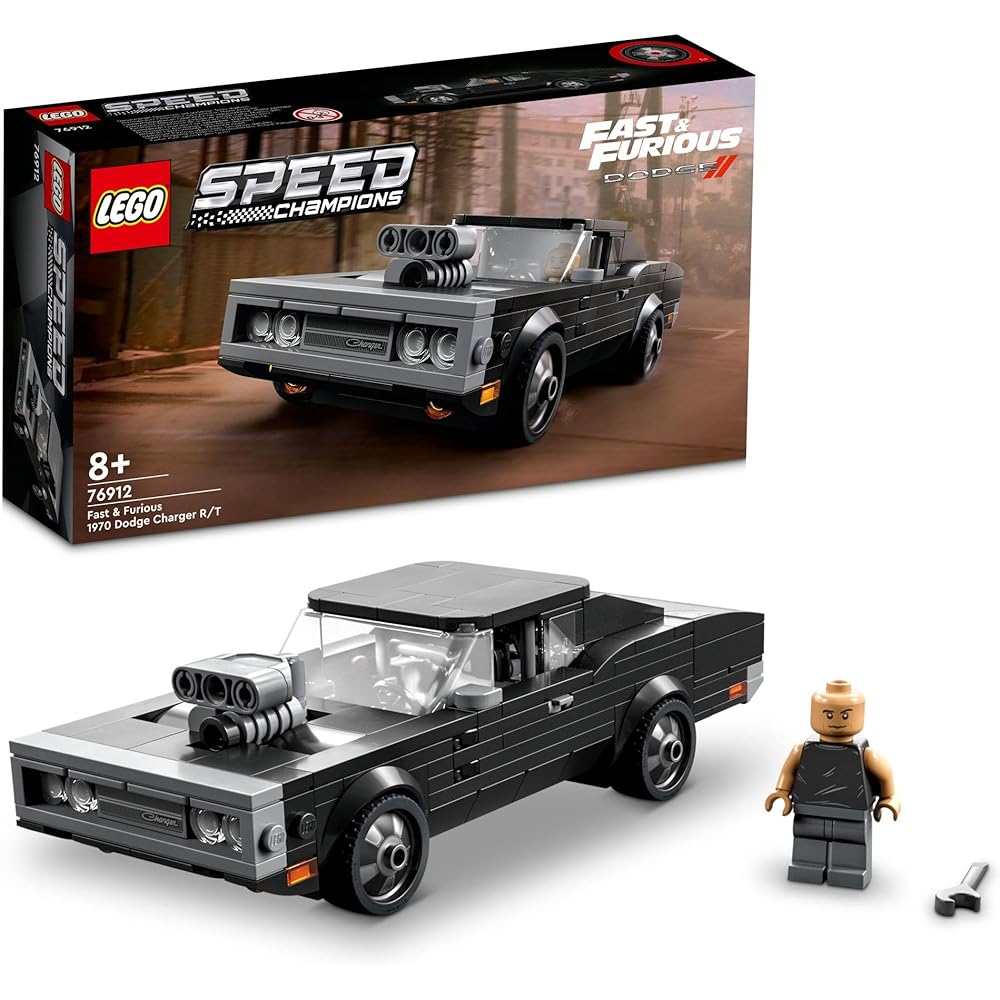 

LEGO Speed Champions 1970 Dodge Charger R/T Building Toy for Kids Racing Car 76912