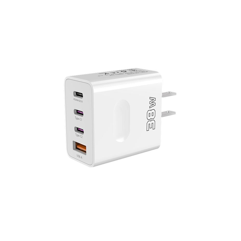 PD 38W USB C Şarj Cihazı 4 Port Hızlı Şarj Type C Cep Telefonu Adaptörü IPhone 16 15 14 için Samsung Xiaomi Huawei Hızlı Şarj 3.0