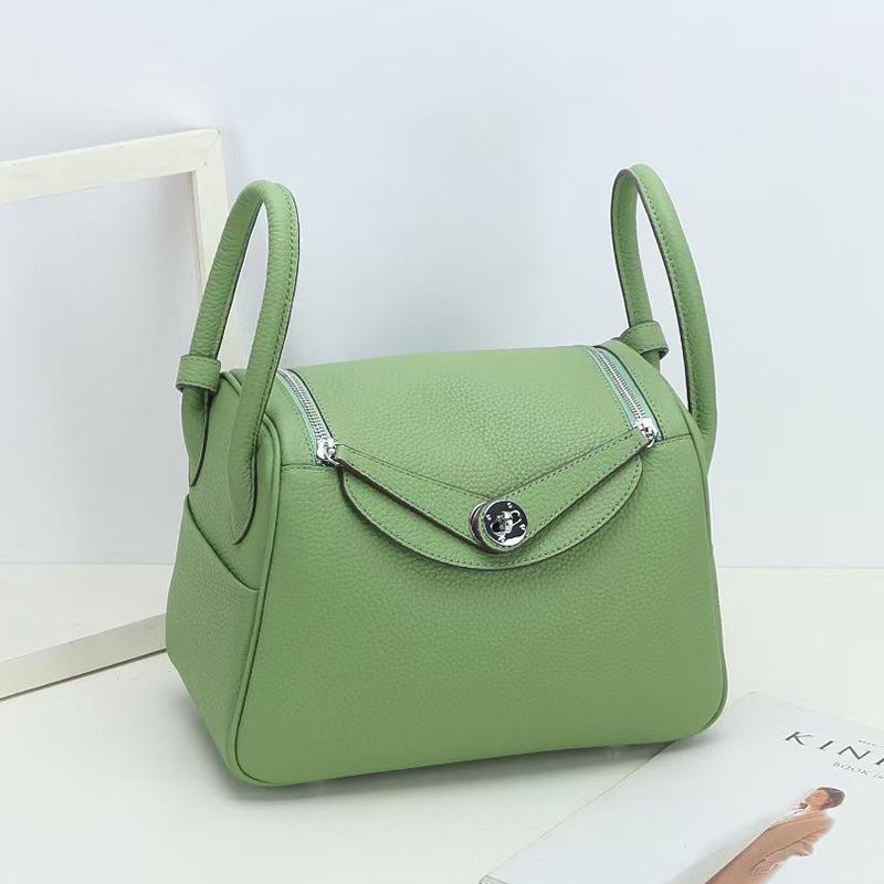 Cross-border Foreign Trade First-layer Cowhide Pillow Bag Fashionable Versatile LD Bag Doctor Bag Large Capacity Underarm Shoulder Bag Women