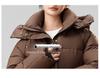Women's Mid-Length Hooded Down Coat - Korean Style, Plus-Size, Thick Winter Outerwear