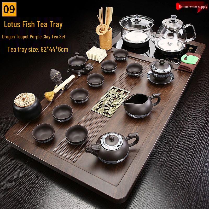 Jiakangming Automatic Tea Tray with Integrated Kettle Tea Set