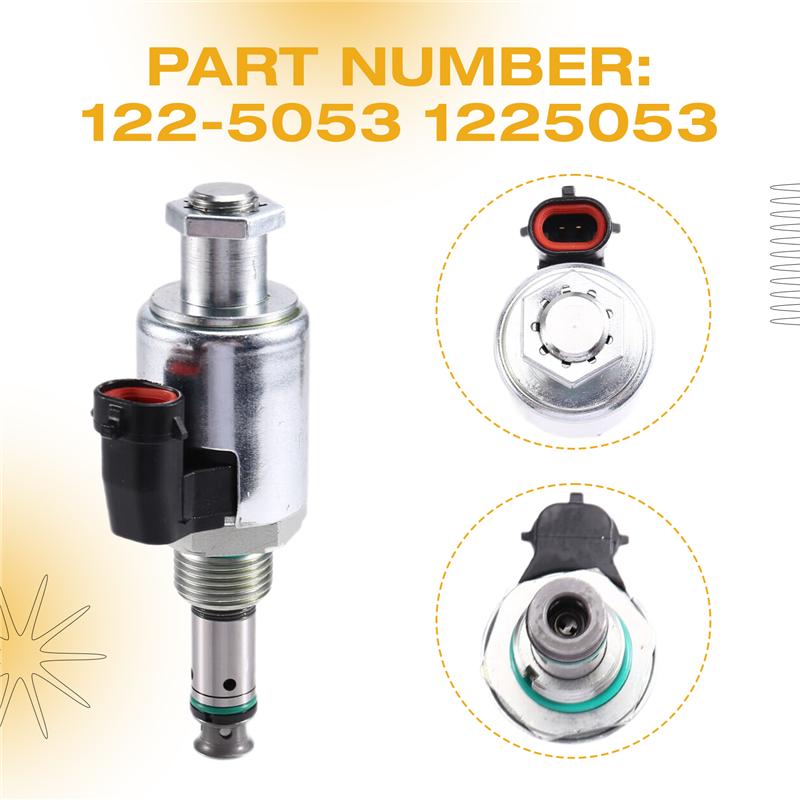 Excavator For Caterpillar Hydraulic Pump Solenoid Valve 122-5053 1225053 24V E325C E325CL M325 E322C E322CL 3126 3126B