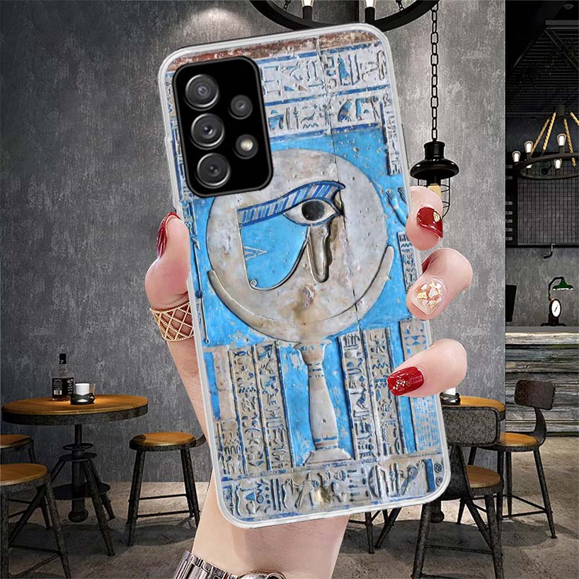 Egypt Nefertiti Anubis Ankh Pharaoh Soft Phone Case For Samsung Galaxy A13 A14 A15 A16 A17 A53 A54 A55 A56 A57 A33 A34 A35 A36 A