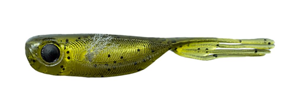 Jackall ELISE 1.5-inch Soft Bait - Green Pumpkin Core Pearl, 7 Pieces