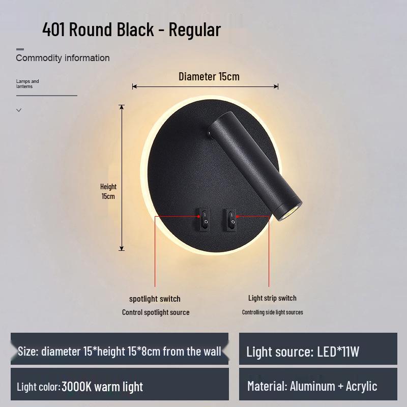 LED USB Wall Lamp for Reading - Bedside & Study Room