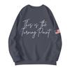 Unisex Printed Round Neck Long Sleeved Loose Fitting Long Sleeved Casual Long Sleeved Top Hoodie