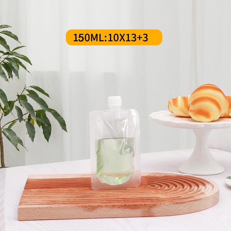 Large Transparent Spout Pouch for Cereal, Grain, Milk Tea, or Soy Milk Portioning and Sealing