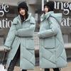 Women's Mid-length Coat 2026 Winter Korean Style Loose Cotton Jacket Solid Color Large Size Coat Outdoor Warm And Windproof