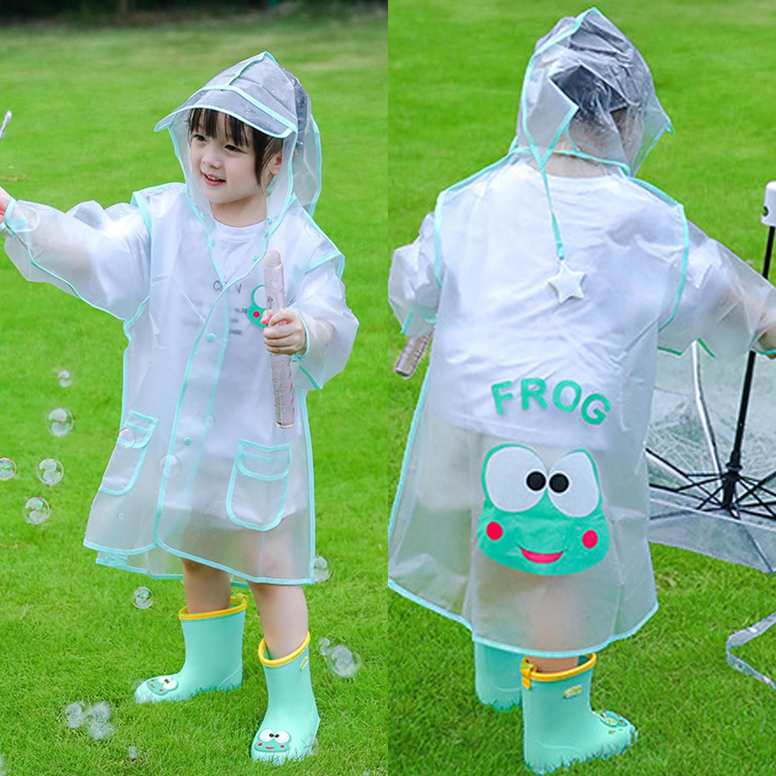 

Детская водонепроницаемая и дышащая цельная куртка-дождевик с героями мультфильмов, дождевик XL/120 зелёный