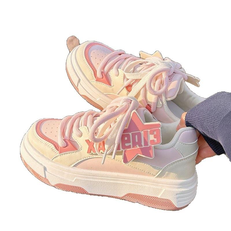 Board shoes thick-soled heightening little white shoes spring and summer 2025 new breathable versatile shoes soft-soled single shoes board shoes women