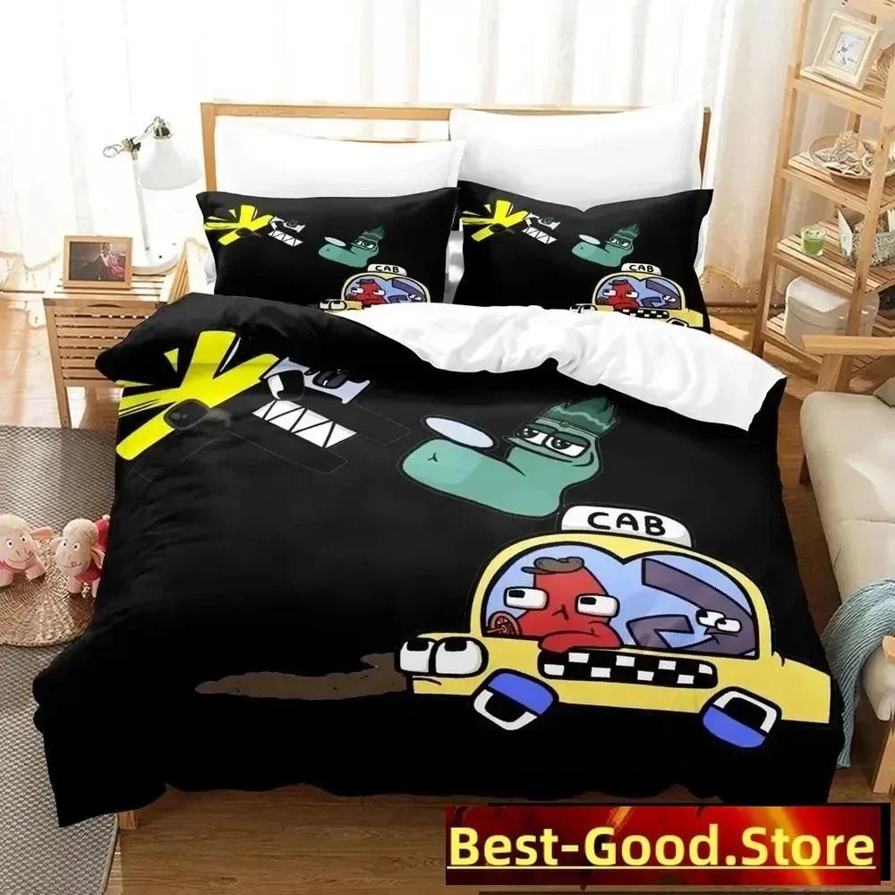 

Carton Alphabet Lore A-Z Beding Set Printed Bed Linen Set With Pilowcase Bed Soft Duvet Cover Soft Single Double Quen Super King-Sized Dimensionsd 120*200cm Single