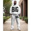 Mens 3D Digital Print Hooded Sweatshirt Jogger Pants Set Sporty Casual Outfit Travel