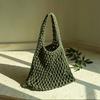Hand Braided Tote Bag Large Capacity Boho Handbag Women Summer Beach Tote Rope Braided