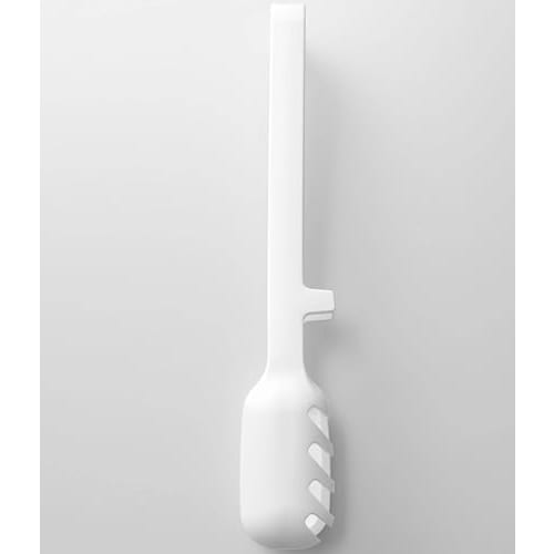 Yamazaki Tower Silicone Cooking Tongs, White, 10cm W x 4.7cm D x 29cm H, Dishwasher Safe, Floating Tips, Spoon Tongs, Pasta Tongs, 1775