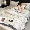Embroidered Ice Silk Summer Quilt Set: 4-Piece, Machine Washable, Thin & Cool