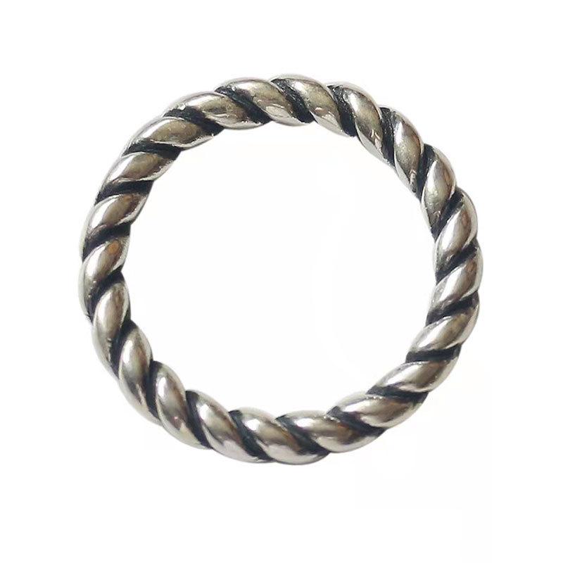 

Корейское массивное оксидированное серебряное крученое кольцо в стиле панк для мужчин и женщин - Винтажное, модное кольцо на палец/парное Adjustable Open Size