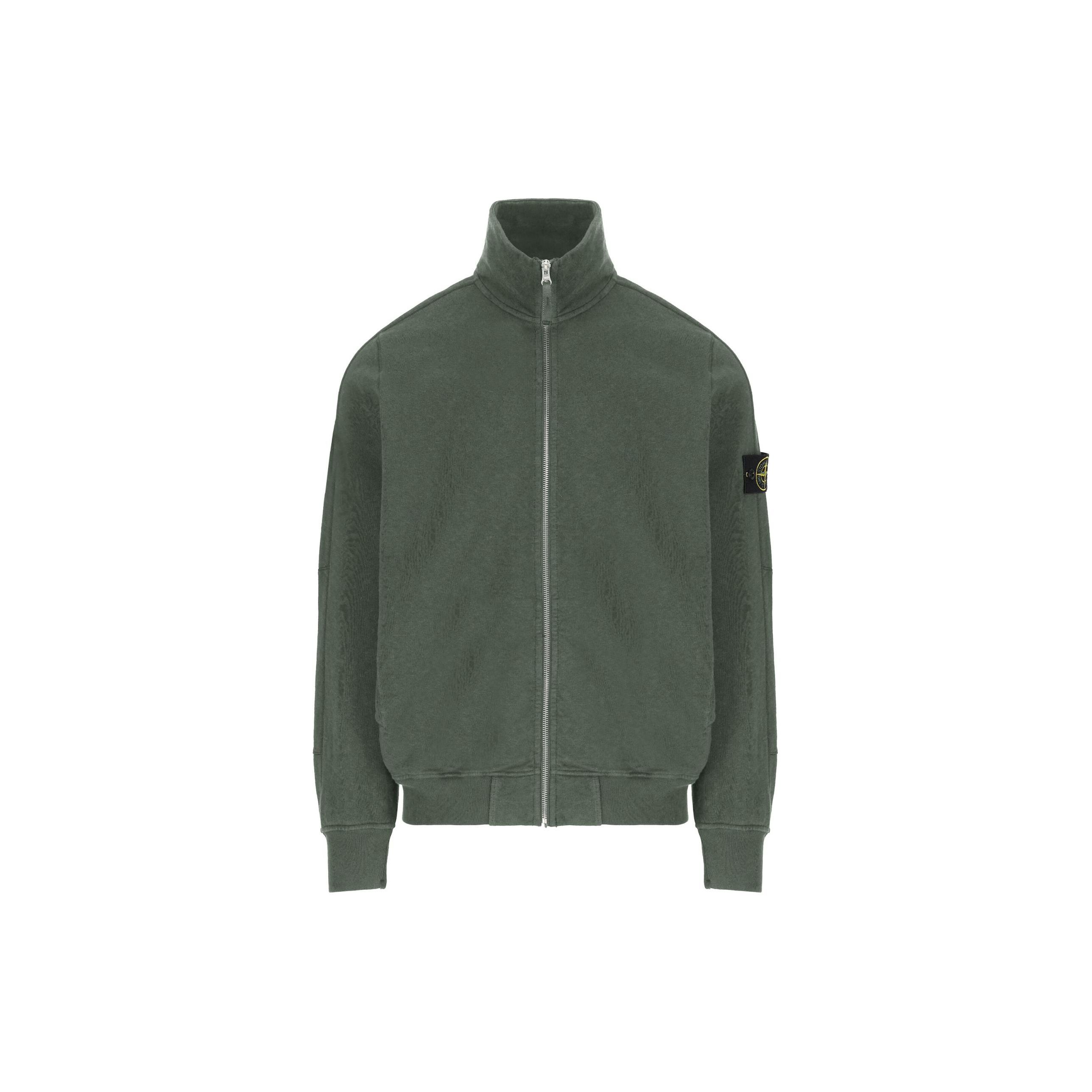 

Stone Island Solid Color Stand Collar Long Sleeve Jacket Men jackets Green 801565960-V0159 XXL