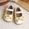 Girls Flat Shoes With Floral Embroidery Soft Sole Low-Cut Princess Style Dresses