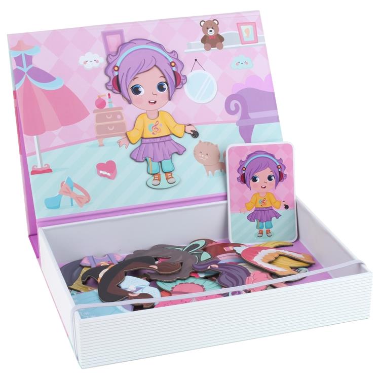 Układanka Magnetyczna Książka Ubieranka Puzzle Na Magnesy Lalka Ubrania