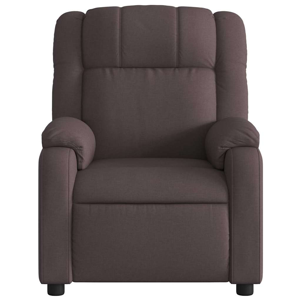 Electric Recliner Dark Brown Fabric