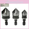 Durable 3pcs Hex Countersink Boring Bore Quick Change Drill Bit Tool Set Ideal For Wood And Metal Projects