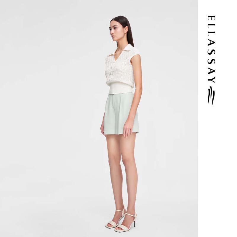 ELLASSAY Women's Elegant Polo Knit Top