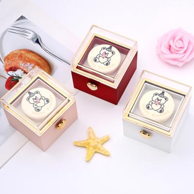 Elegante drehbare Ringbox für Anträge und Überraschungen Kerzenhalter Ringetui Elegantes Schmuckpräsentationsetui