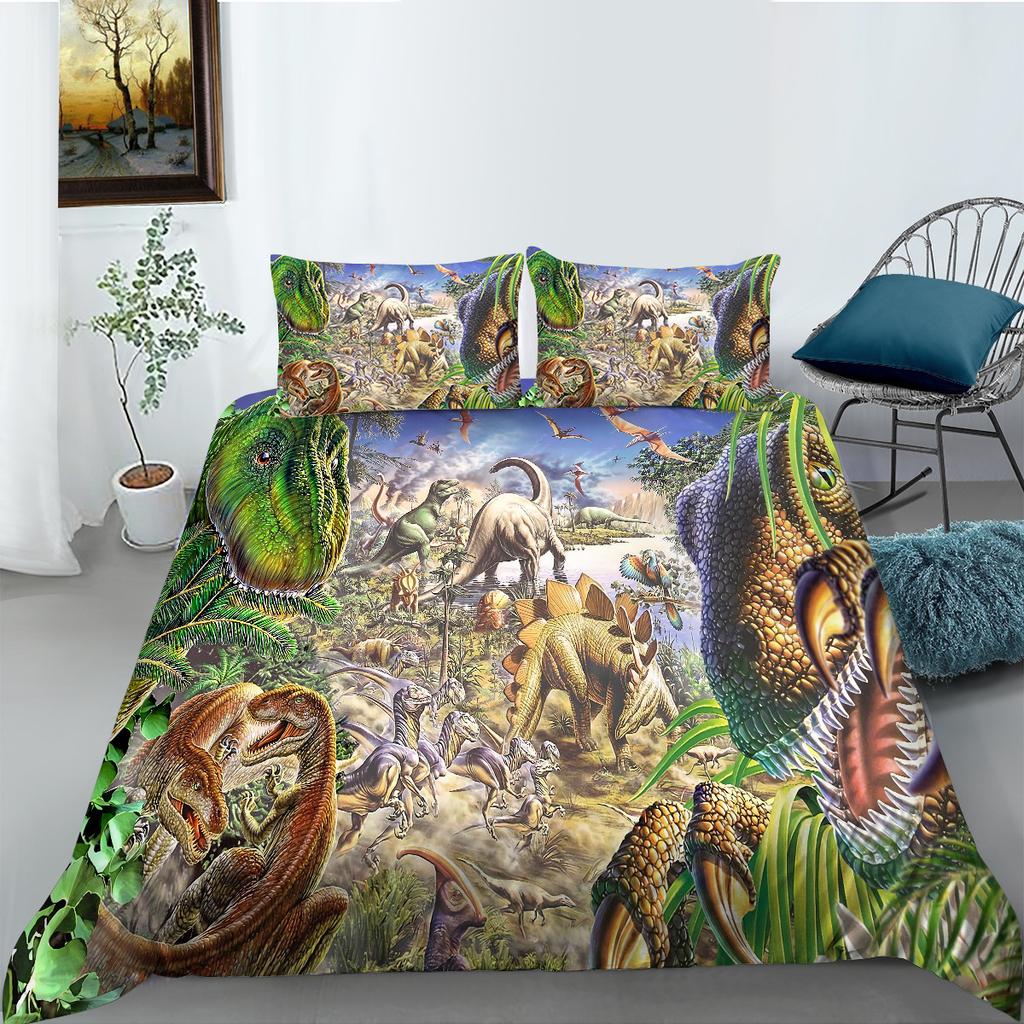 Dinosaur 3D Digital Printed Bedding Two-Piece Set Polyester