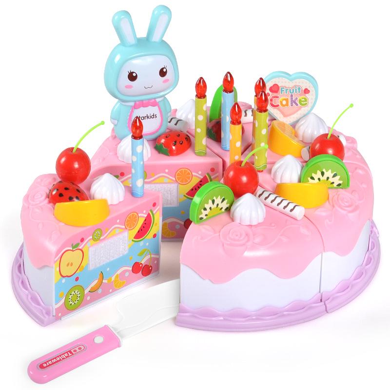 Kids' Cake and Fruit Cutting Playset - Fun Kitchen Toys for 3-Year-Olds