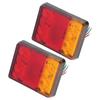 2pcs Tail Light 12V 8LED Rear Brake Light Turn Signal Lamp for Trailer Caravan UTE Camper ATV