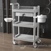 Compact Beauty Salon Trolley: Mobile Hand Push Storage Rack for Household Tools