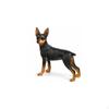 Dobermann Skulptur Schwarzbraun Statue Realistisches Ornament für Hundeliebhaber, Wohnzimmer,