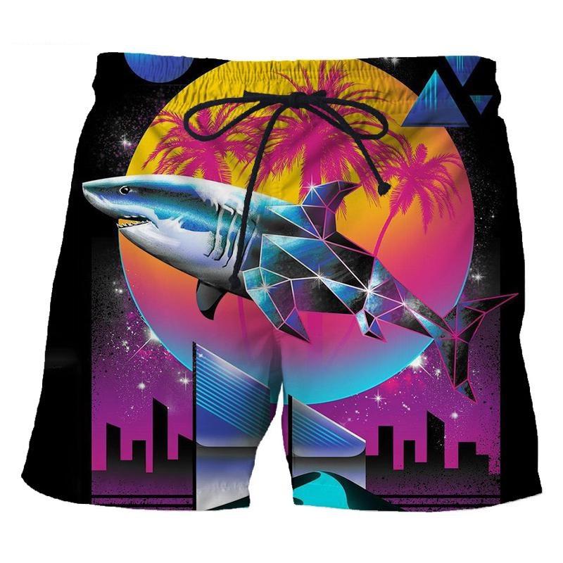 3D Print Shark Short Pants For Men Summer Personality Animal Unisex Harajuku Beach Shorts Vacation Surfing Swim Trunks Clothing