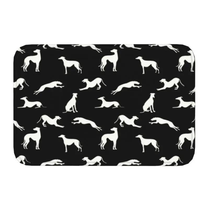 Personalized Vintage Whippet Greyhound Dog Doormat Mat Anti-Slip Hound Bath Kitchen Balcony Rug Carpet 40*60cm