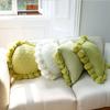 Home Decoration Knitting Cushion Cover Mint Green Tassel Pillowcover Modern Sofa Living Room Waist Pillow Bed Head Round Pillow