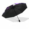 1pc Purple Guitarist Prince Automatic Folding Umbrella, Portable Collapsible Design, Casual Outdoor Accessory L1202026